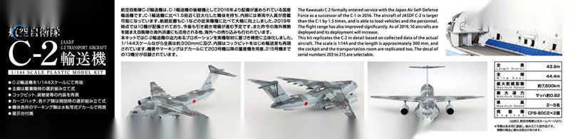 1/144 Aircraft No.3 JASDF C-2 Transporter Plastic Model - Image 3