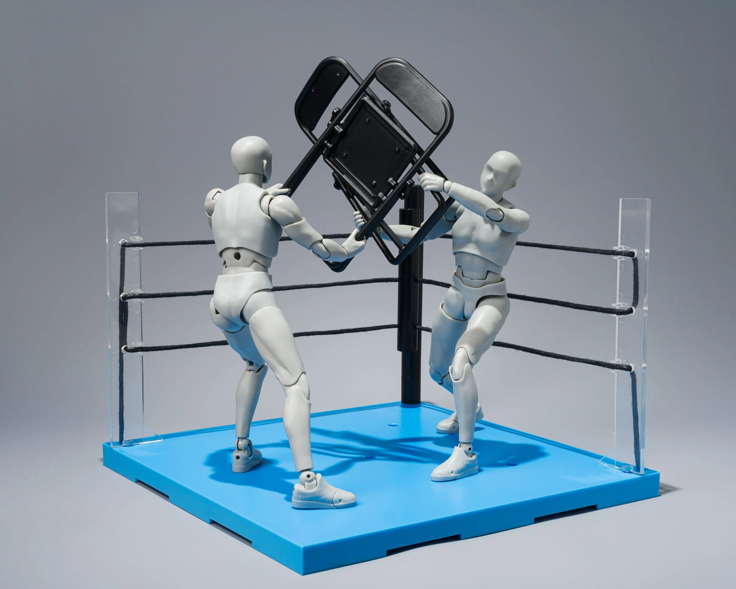 Act Ring Corner & Folding Chair Set Neutral Ver. Bandai Tamashii Nations - Image 3