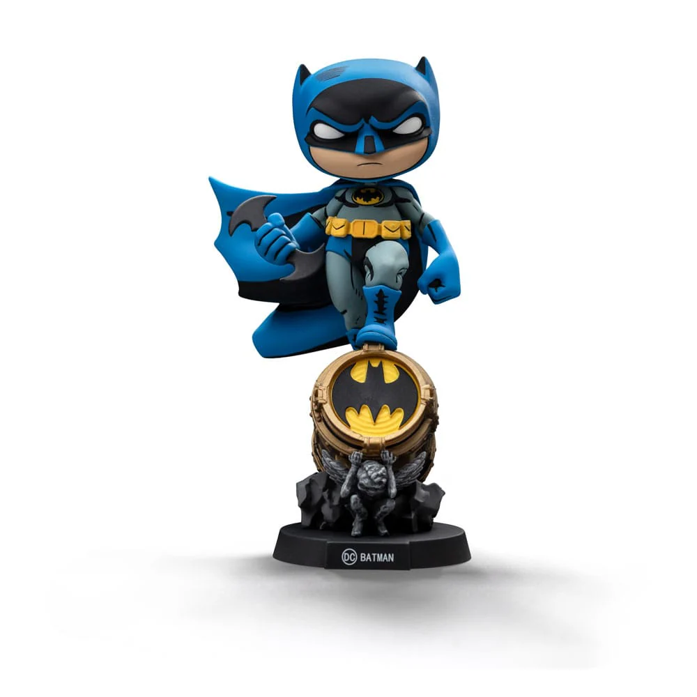Batman Mini Co. PVC Figur Batman on Bat-Signal (Blue Variant)