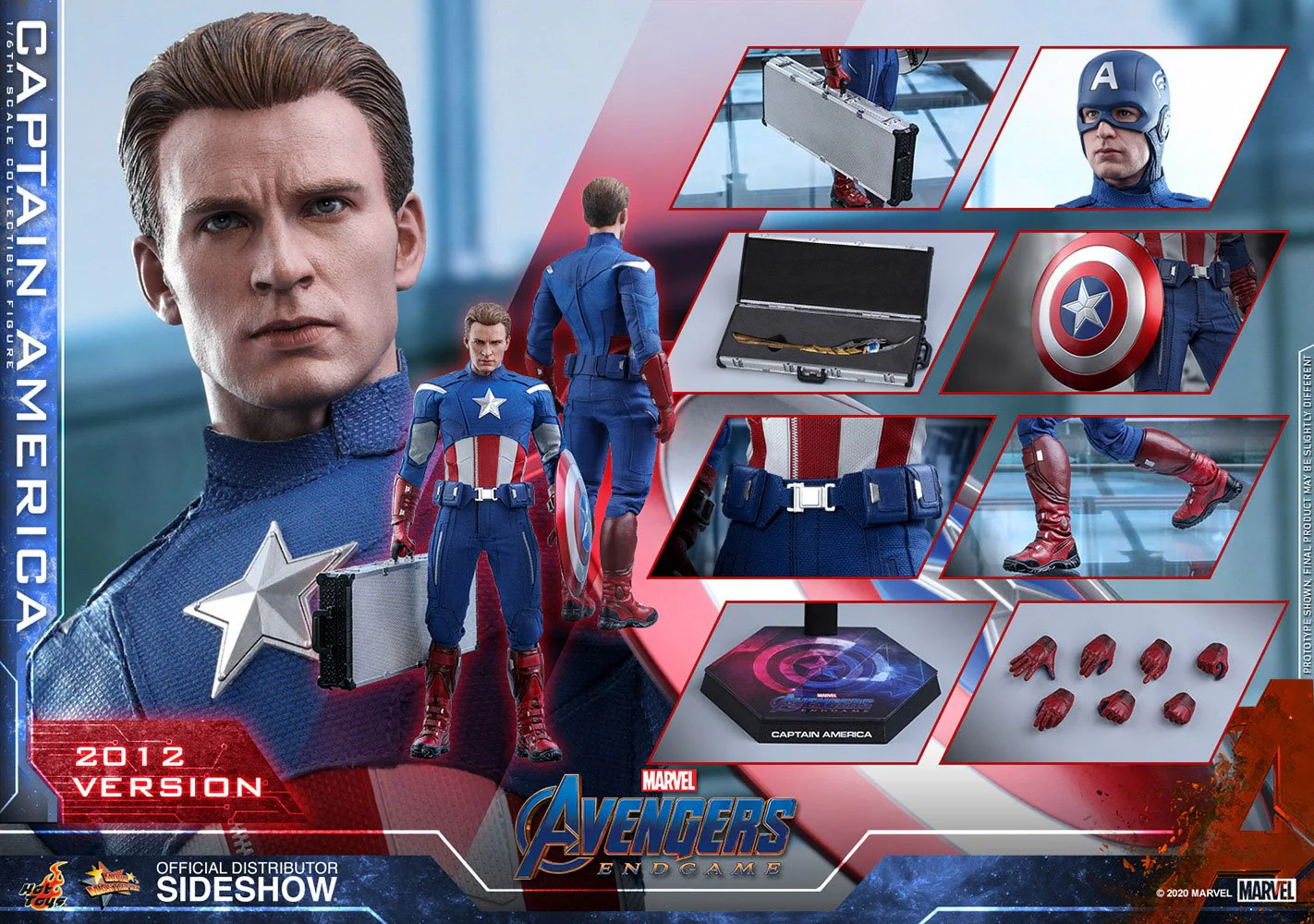 Captain America (2012 Version) 1/6 Scale Collectible Figure – Hot Toys (Avengers: Endgame) - Image 15