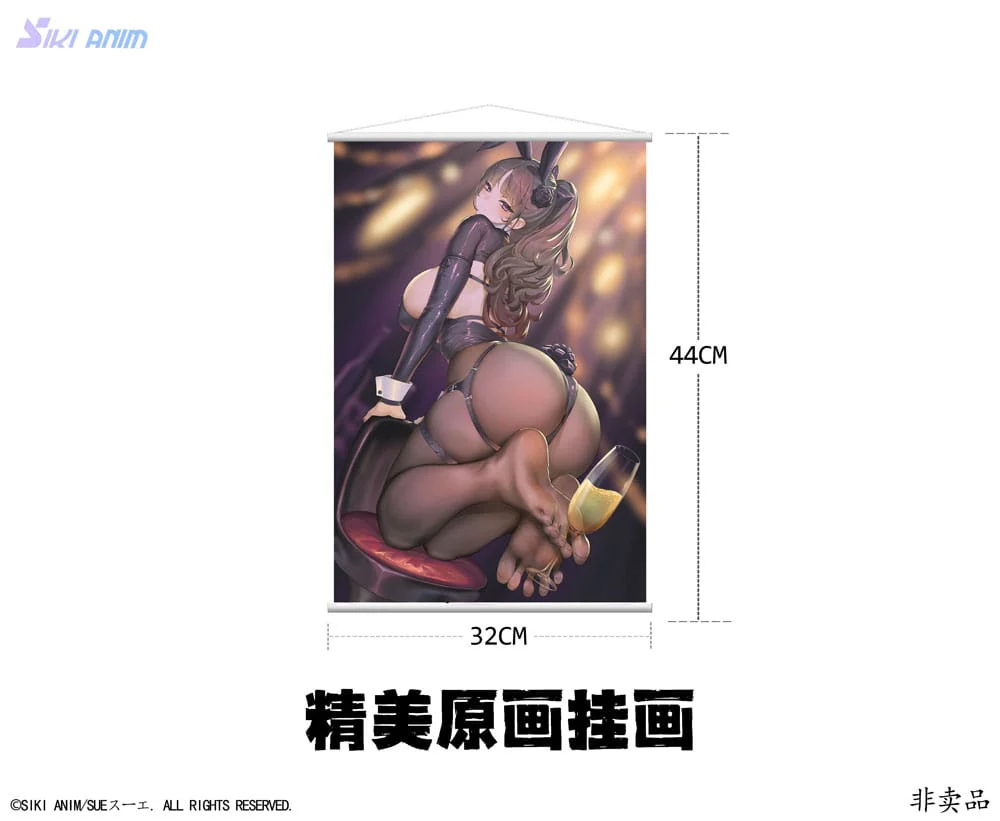 Champagne and Bunny Girl Rose Bare White Stocking Ver. Original Character SIKI ANIM - Image 10