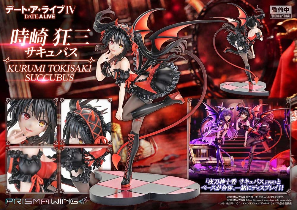 Date A Live Prisma Wing PVC Statue 1/7 Kurumi Tokisaki succubus 25 cm - Image 6