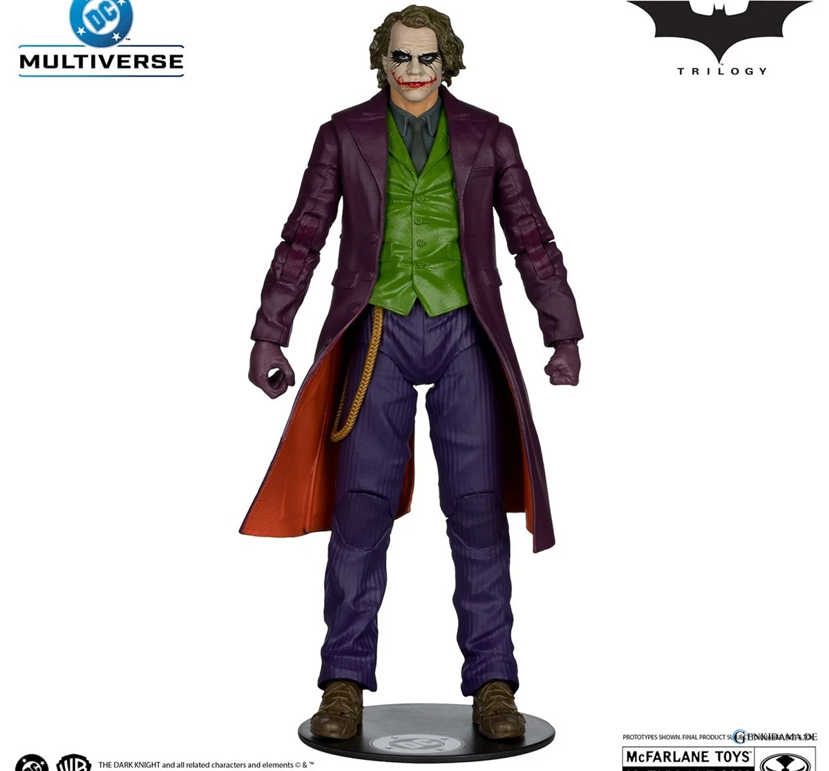 DC Comics - DC Multiverse: 7 Inch Action Figure - Deluxe Theatrical Edition: The Joker [Movie / The Dark Knight Trilogy] - Image 2