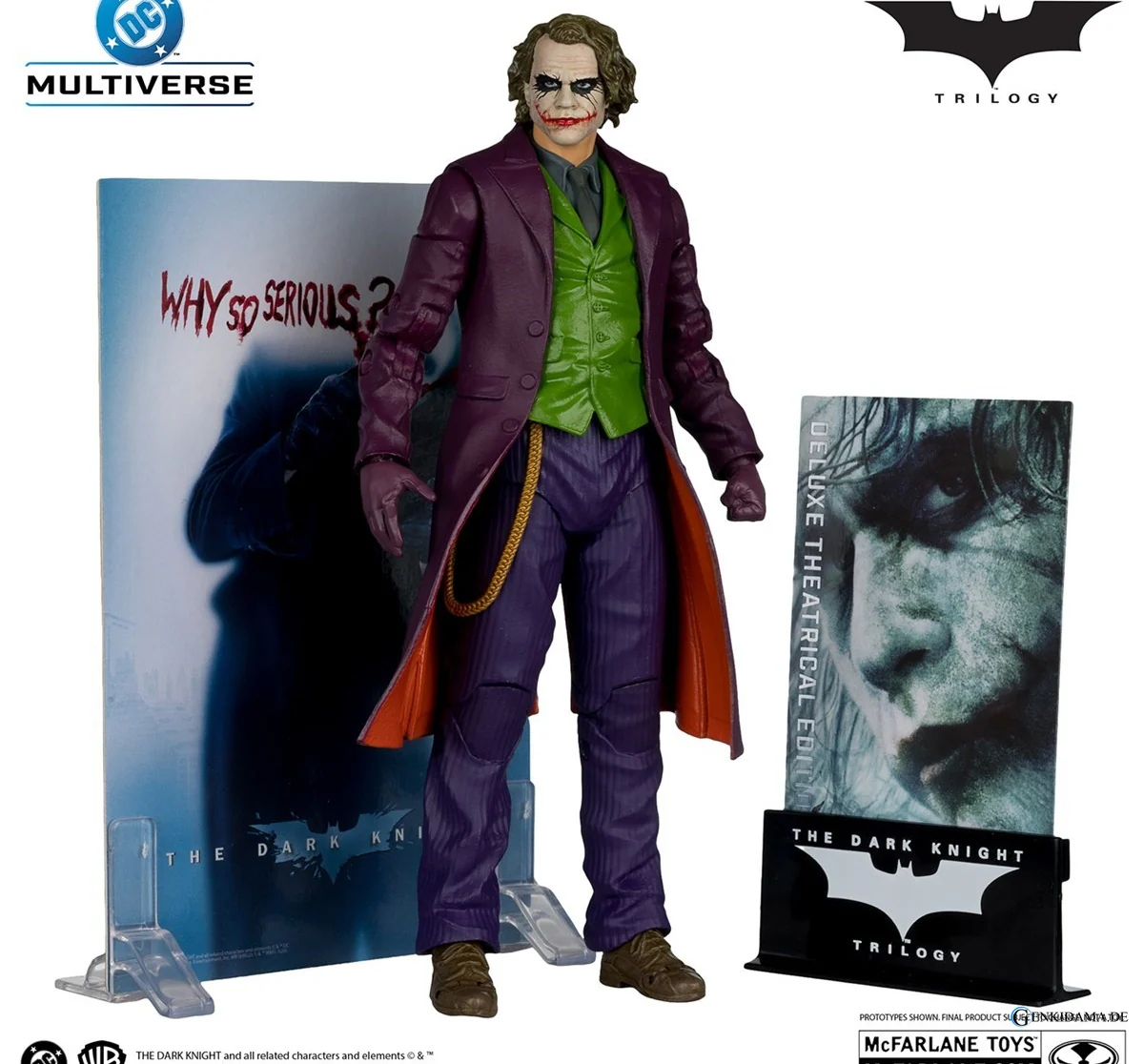 DC Comics - DC Multiverse: 7 Inch Action Figure - Deluxe Theatrical Edition: The Joker [Movie / The Dark Knight Trilogy] - Image 5