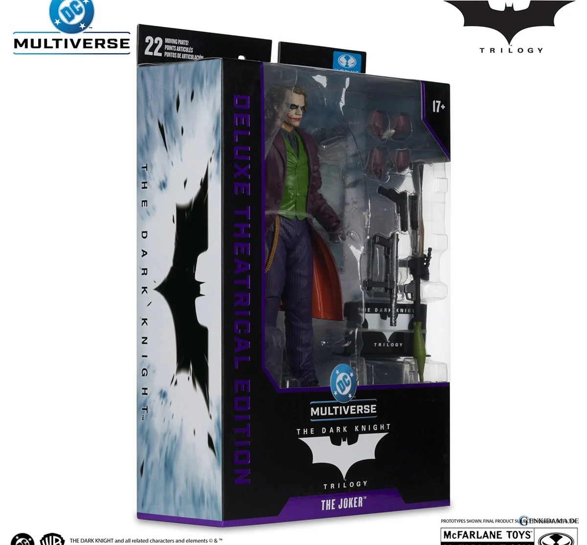 DC Comics - DC Multiverse: 7 Inch Action Figure - Deluxe Theatrical Edition: The Joker [Movie / The Dark Knight Trilogy] - Image 8