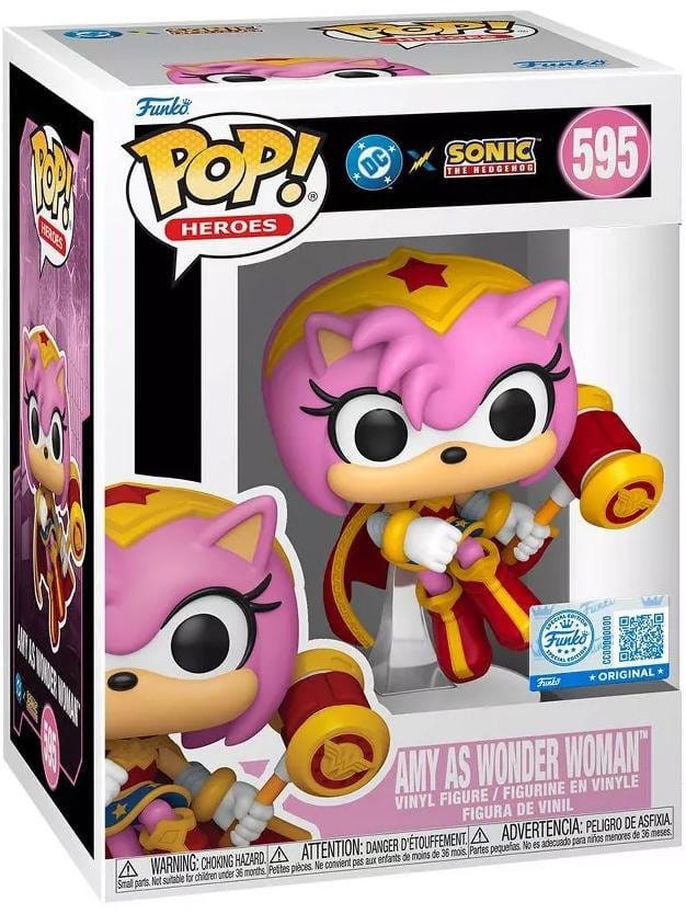 DC x Sonic the Hedgehog POP! Heroes Vinyl Figur Amy as Wonder Woman - Image 2