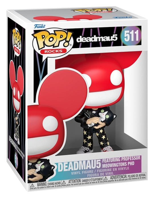 Deadmau5 POP! Rocks Vinyl Figur Deadmau5 with Cat - Image 2