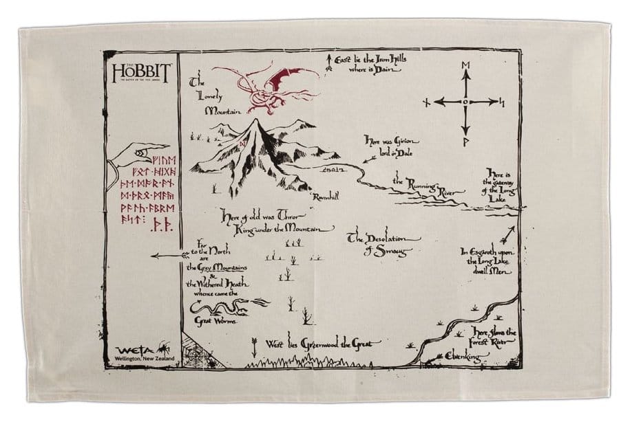 Der Hobbit Geschirrtuch Thorins Map