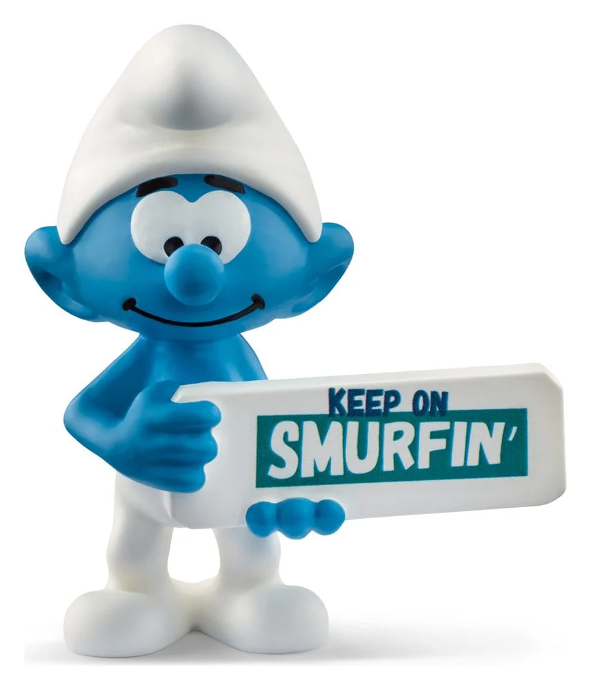 Die Schlümpfe Mini-Figur Schlumpf mit Schild (Keep on Smurfin')