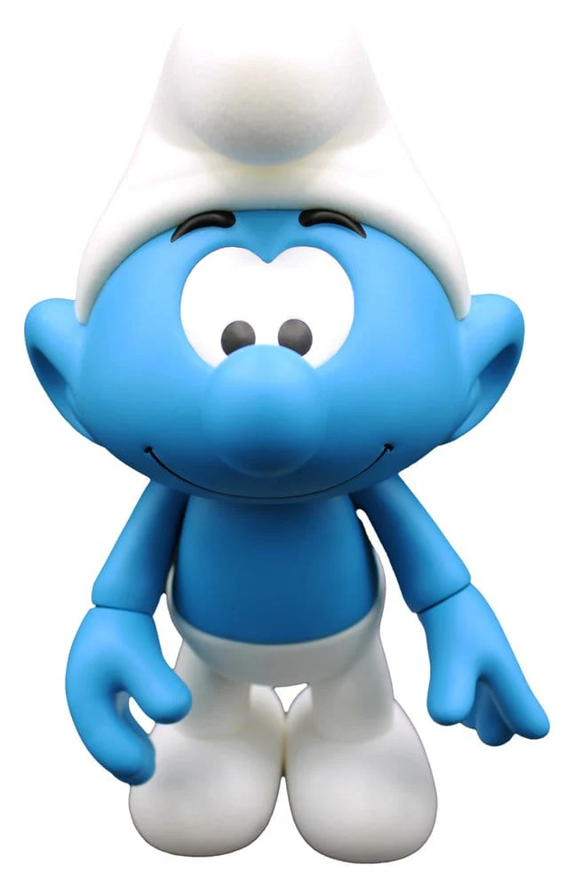 Die Schlümpfe Vinyl Figur Schlumpf Weiß und Blau - Flocked