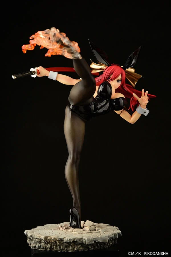 Erza Scarlet High Kick Black Bunny Ver. Orca Toys