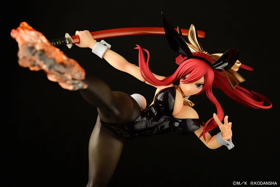 Erza Scarlet High Kick Black Bunny Ver. Orca Toys - Image 2