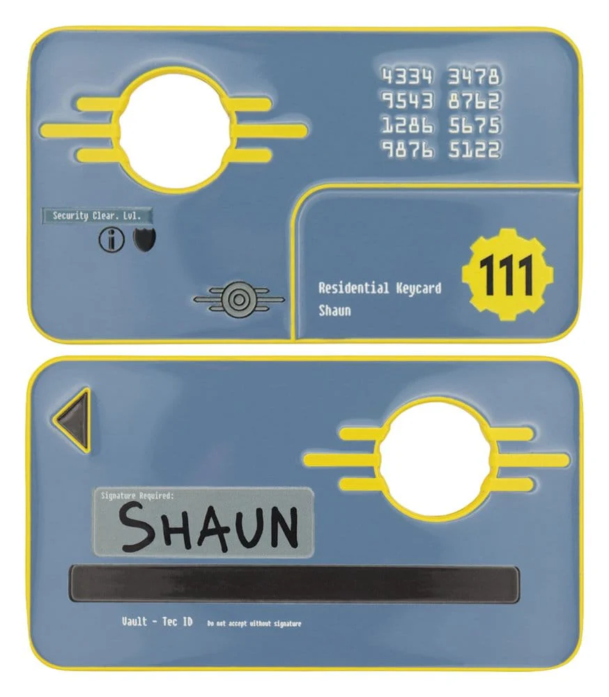 Fallout Replik Security Keycard Vault 111 Limited Edition