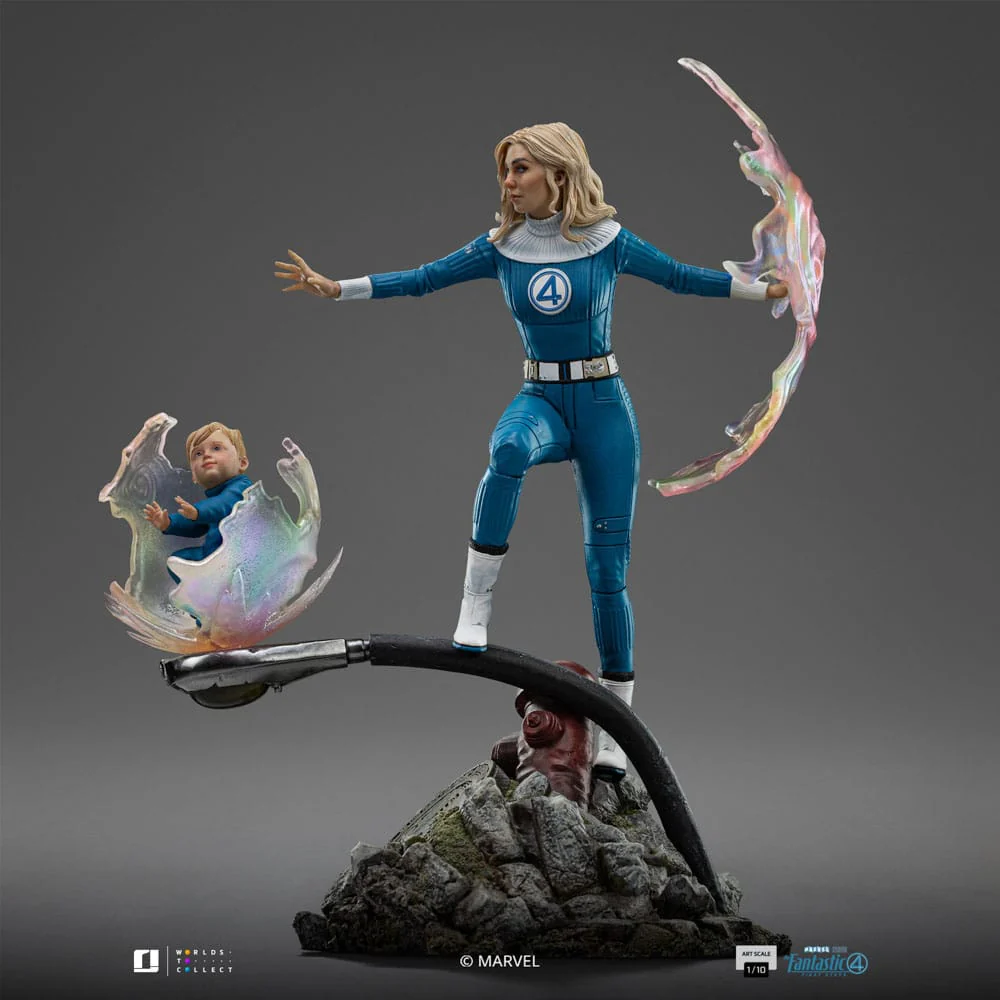 Fantastic Four Art Scale Statue Invisible Woman and Franklin - Image 8