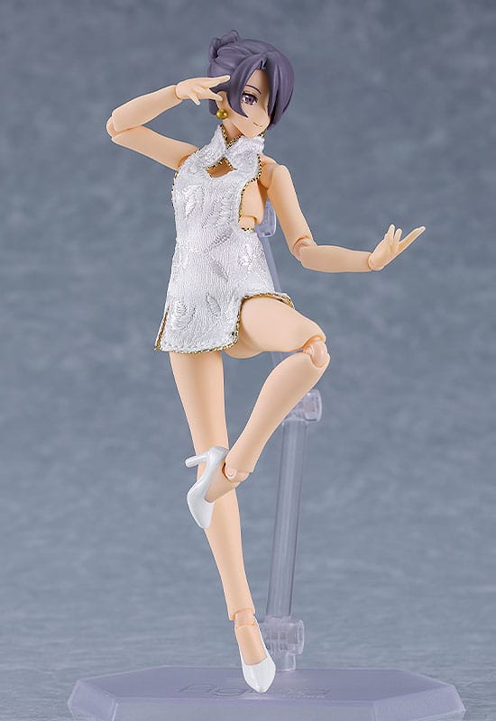 Female Body (Mika) - Mini Skirt Chinese Dress Outfit (White) - Max Factory - Image 6