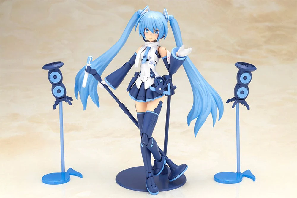 Frame Arms Girl x Hatsune Miku Plastic Model Kit Frame Music Girl Snow Miku Another Color Ver. - Image 4