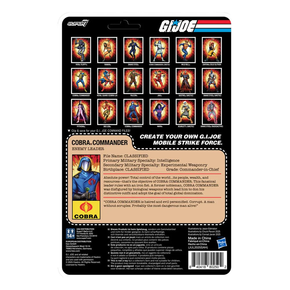 GI Joe ReAction+ Actionfigur Wave 06 Cobra Commander (Movie, Black Cape) - Image 3