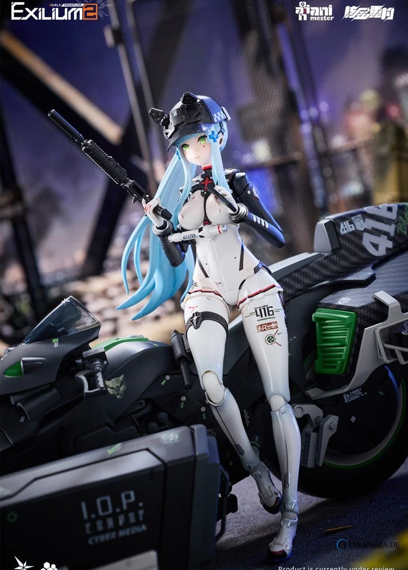 Girls` Frontline 2: Exilium Klukai -Speed Star- 1/12 Scale Completed Action Figure & Motorcycle 1/12 Scale Plastic Model Kit Set - Image 24