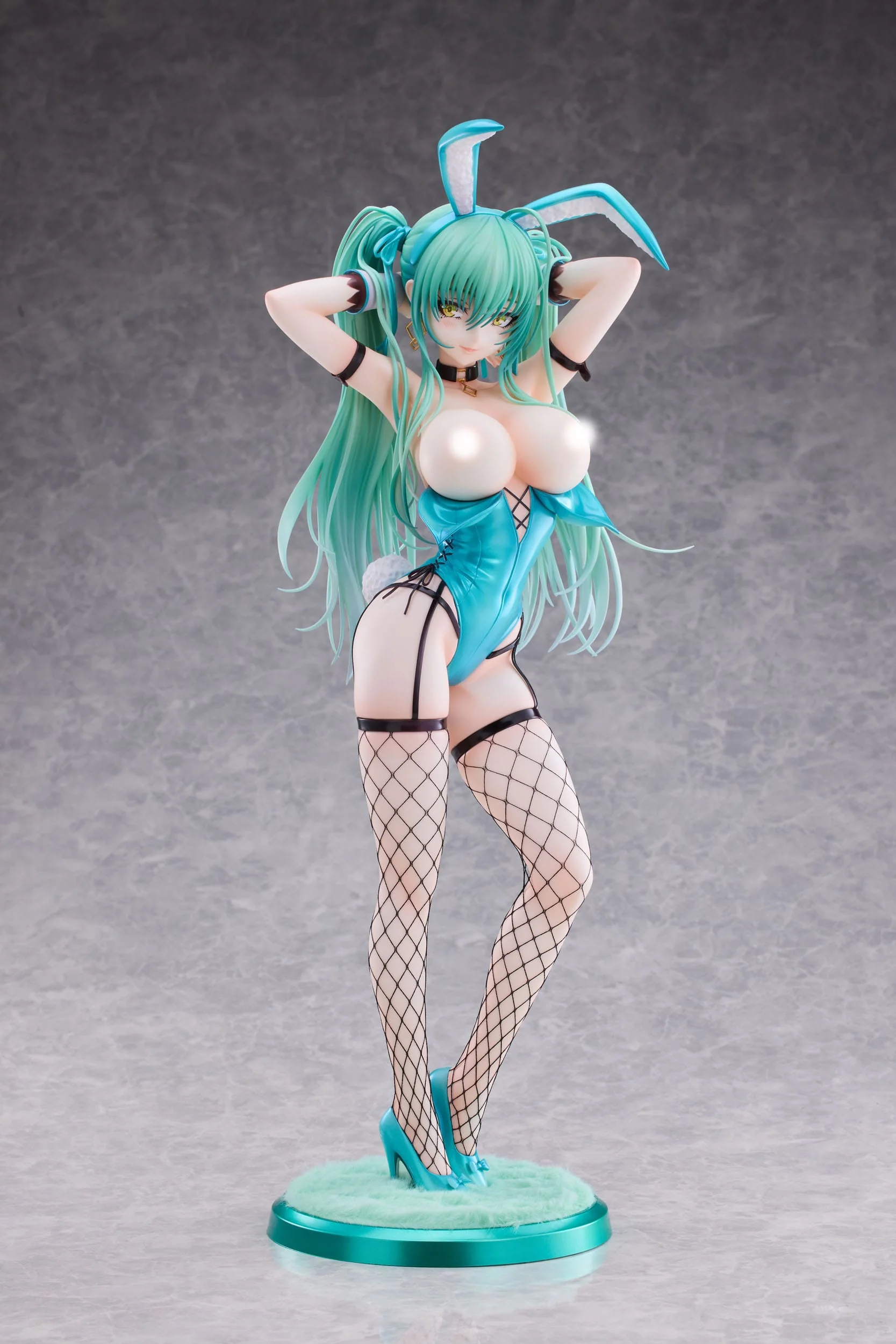 Green Twin Tail Bunny-chan Fishnet Tights Ver. Original Character PartyLook - Image 2