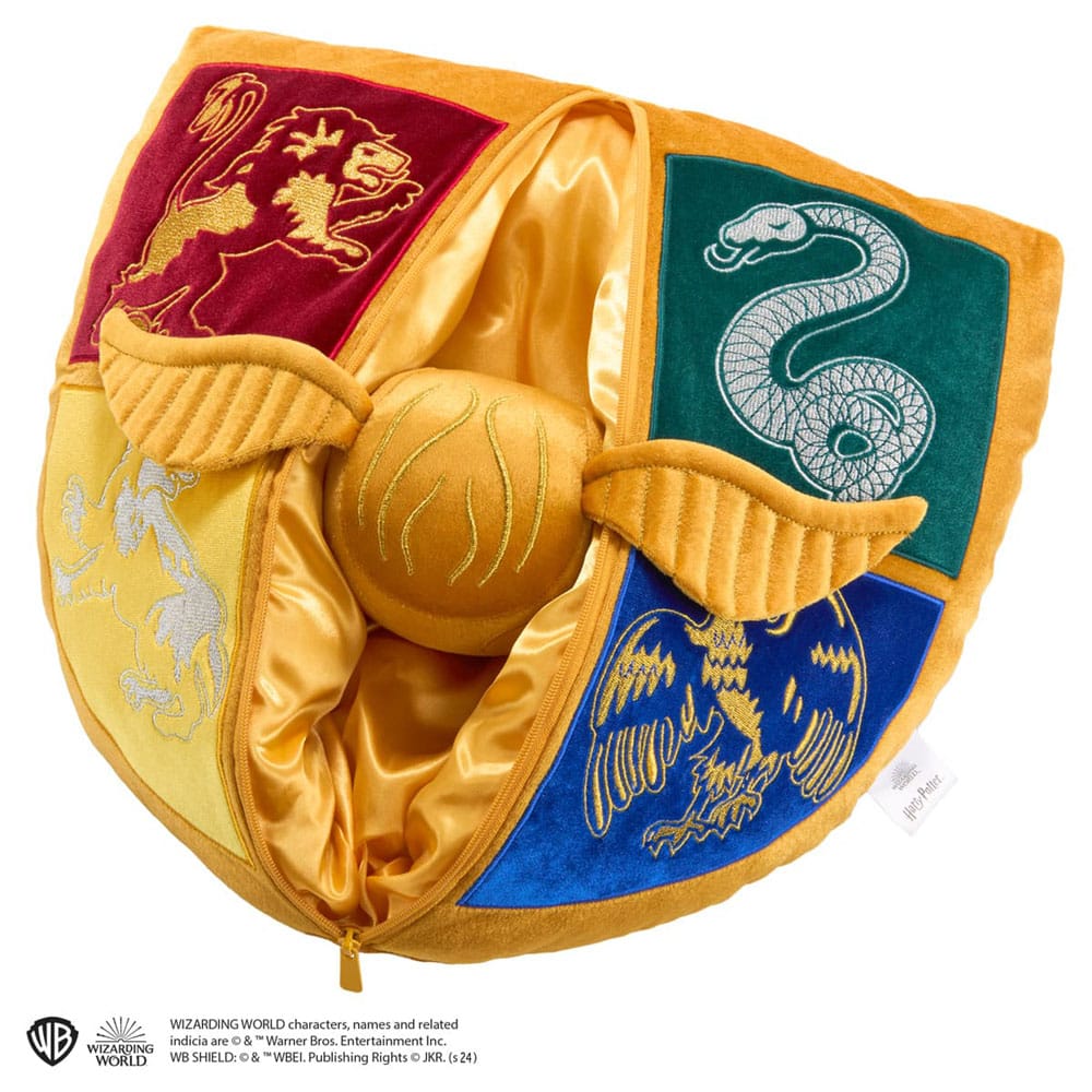 Harry Potter Kissen mit Plüschfigur Quidditch Wappen & Goldener Schnatz - Image 2