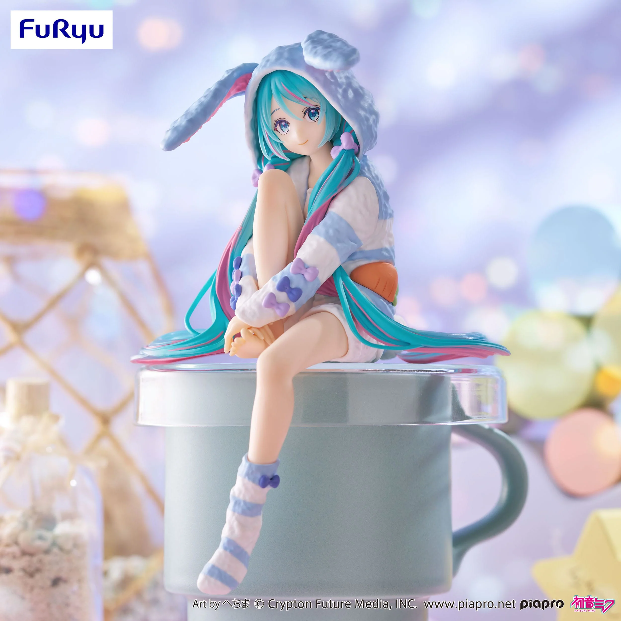 Hatsune Miku Rabbit Ear Hood Pajama Blue Color Ver. Furyu - Image 5