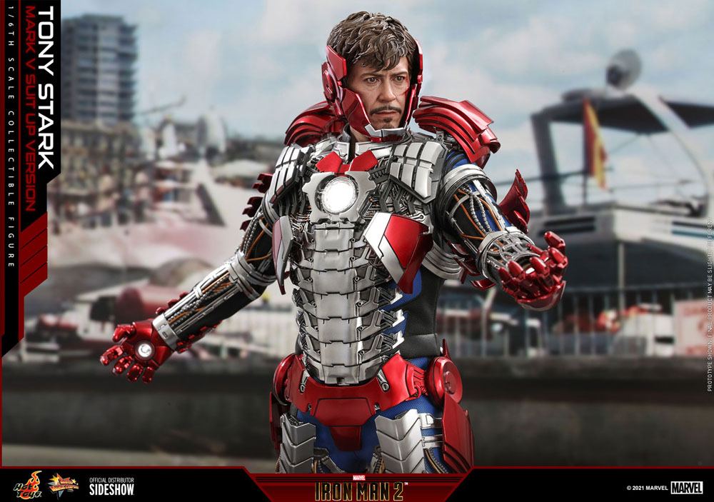 Iron Man 2 Movie Masterpiece Actionfigur Tony Stark (Mark V Suit Up Version) - Image 6