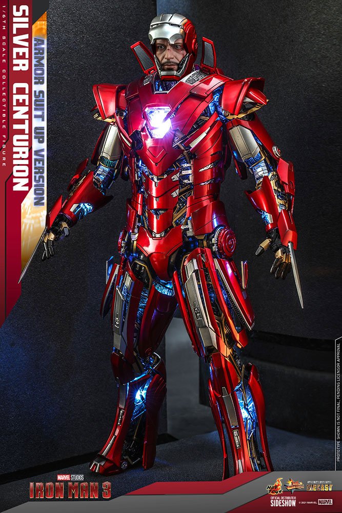 Iron Man 3 Movie Masterpiece Actionfigur Silver Centurion (Armor Suit Up Version) - Image 10