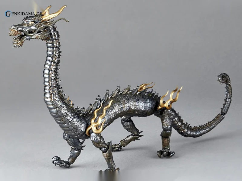 KT Project KT-003 Takeya Style Jizai Okimono "Dragon" Iron Rust Look Edition - Image 10