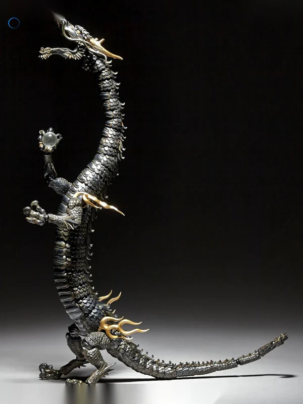 KT Project KT-003 Takeya Style Jizai Okimono "Dragon" Iron Rust Look Edition - Image 4