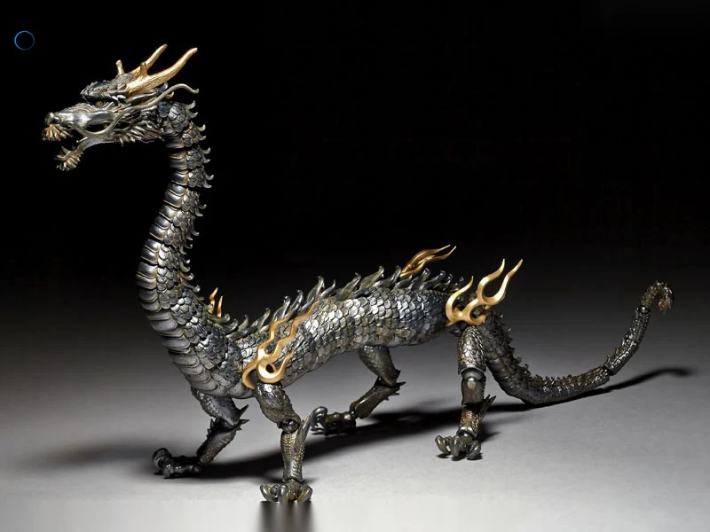 KT Project KT-003 Takeya Style Jizai Okimono "Dragon" Iron Rust Look Edition - Image 5
