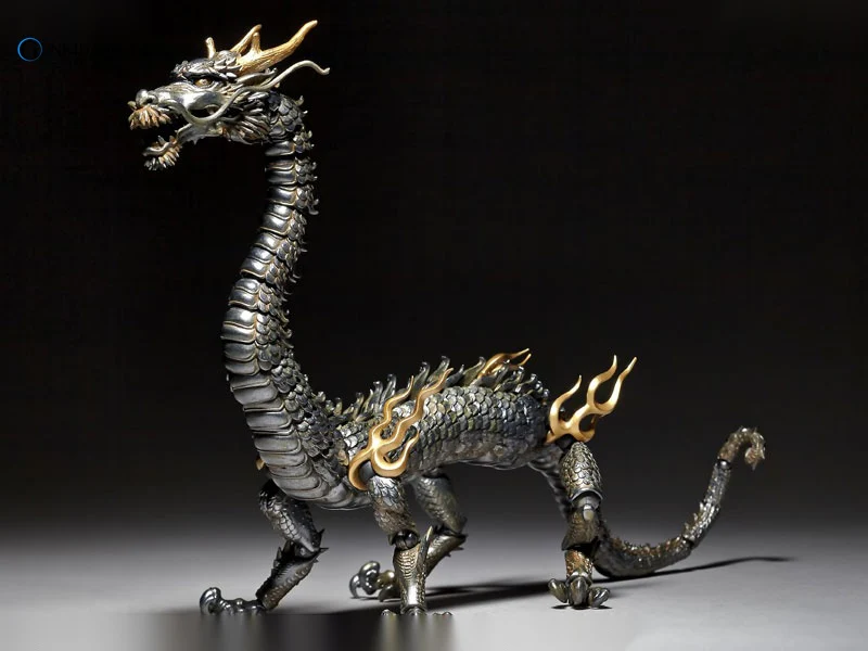 KT Project KT-003 Takeya Style Jizai Okimono "Dragon" Iron Rust Look Edition - Image 6
