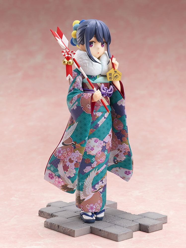 Laid-Back Camp PVC Statue Rin Shima Furisode Ver. - Image 3