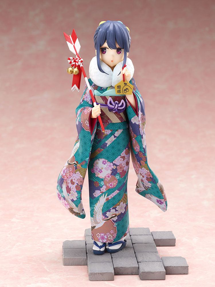 Laid-Back Camp PVC Statue Rin Shima Furisode Ver. - Image 5