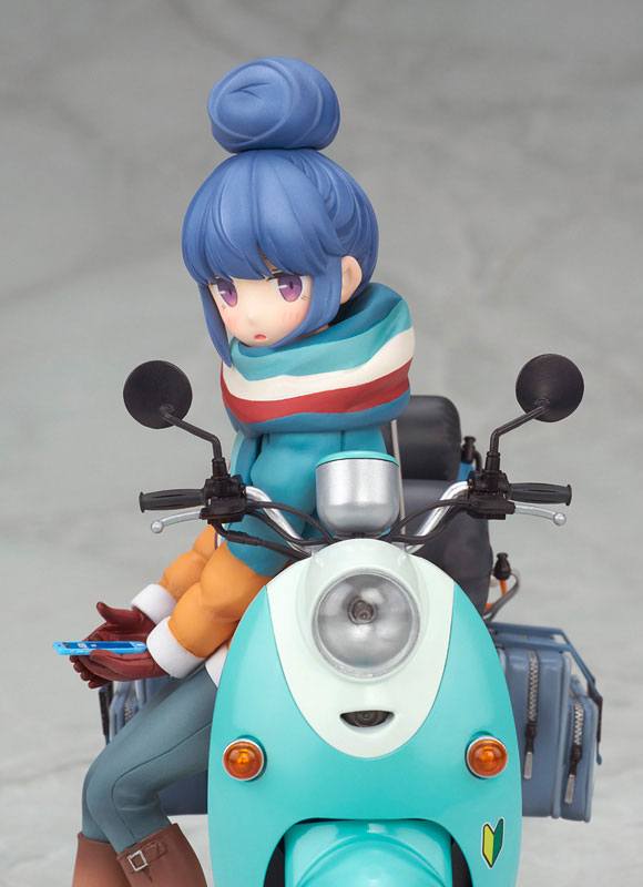 Laid-Back Camp PVC Statue Rin Shima with Scooter - Image 3