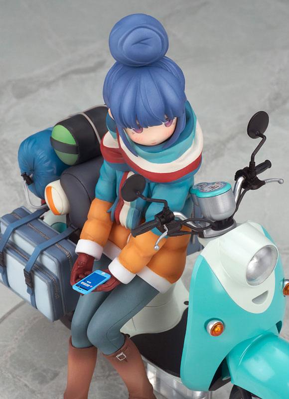 Laid-Back Camp PVC Statue Rin Shima with Scooter - Image 4