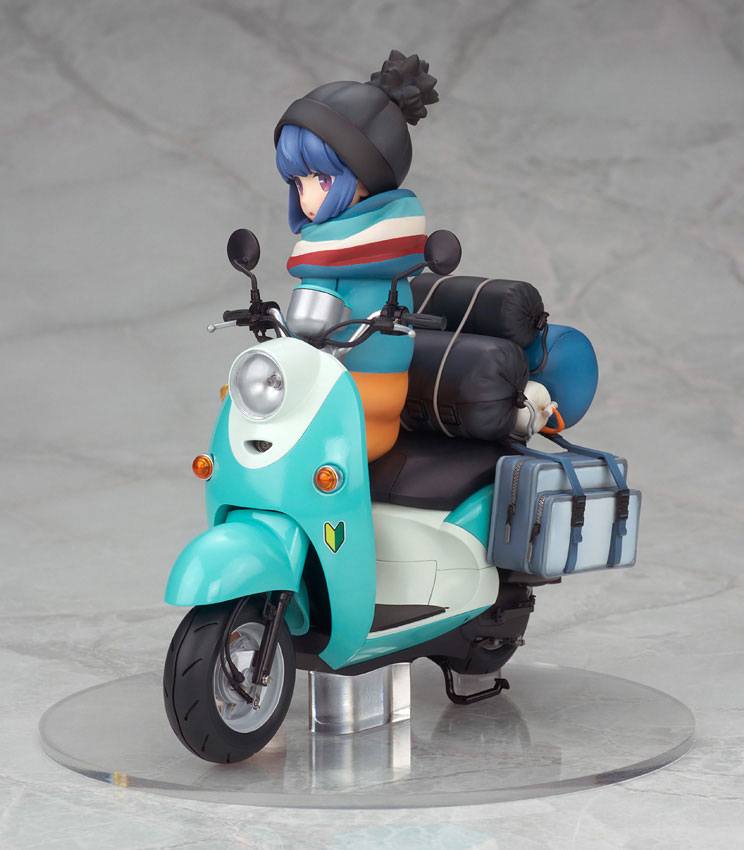 Laid-Back Camp PVC Statue Rin Shima with Scooter - Image 9