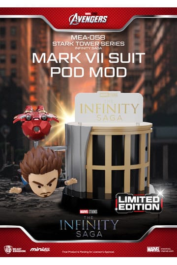 Marvel Mini Egg Attack Figuren The Infinity Saga Stark Tower series Tony Stark & Mark VII suit pod mod