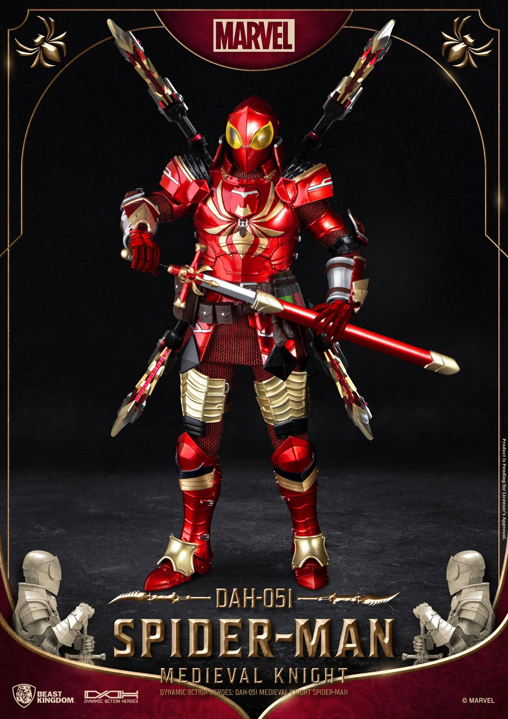 Medieval Knight Spider-Man - Dynamic 8ction Heroes - Beast Kingdom Toys - Image 3