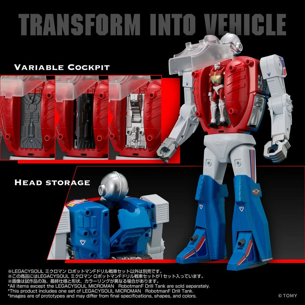 Microman Legacysoul Actionfigur Robotman F Drill Tank - Image 6