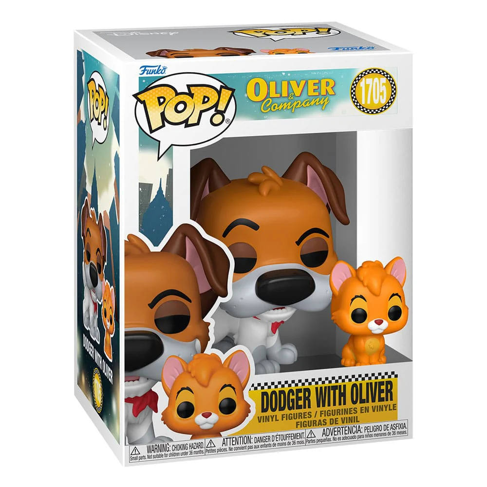 Oliver & Co. POP!&Buddy Movies Vinyl Figuren Dodger w/Oliver w/Chase Sortiment (6) - Image 2