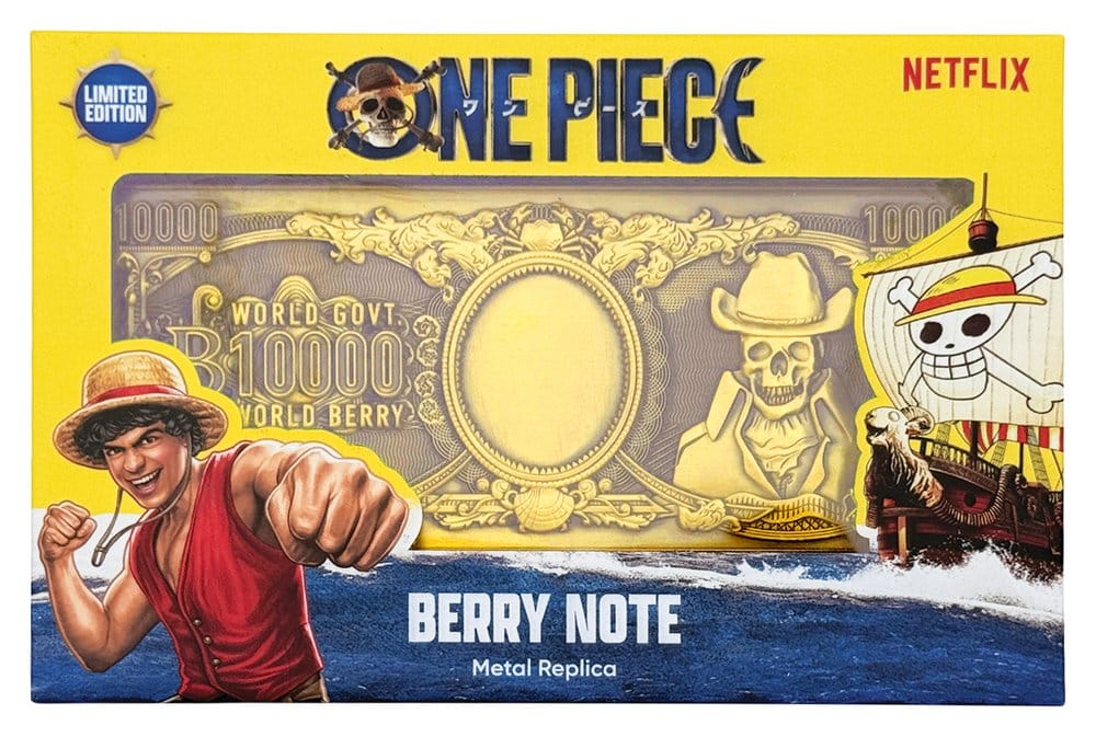 One Piece Replik 10.000 World Berry Metall-Banknote 6 x - Image 6