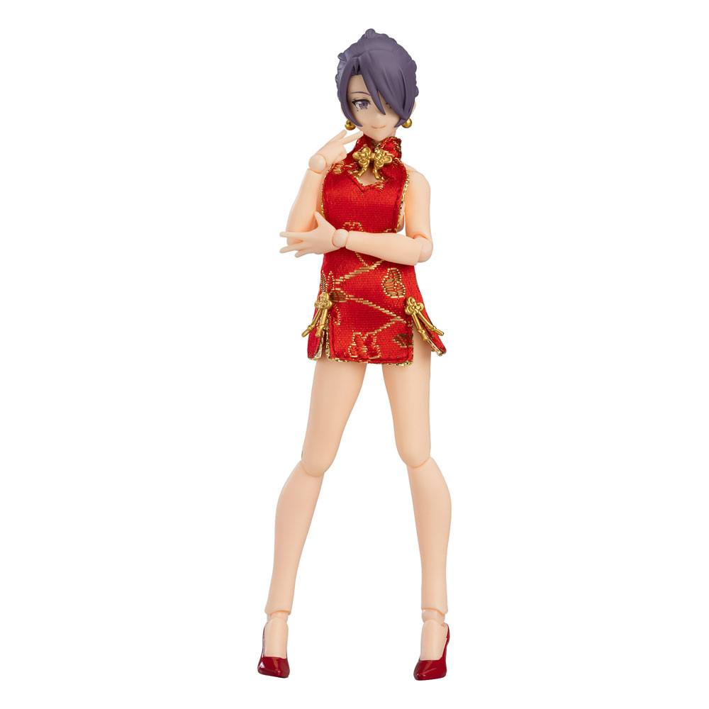 Original Character Figma Actionfigur Female Body (Mika) with Mini Skirt Chinese Dress Outfit