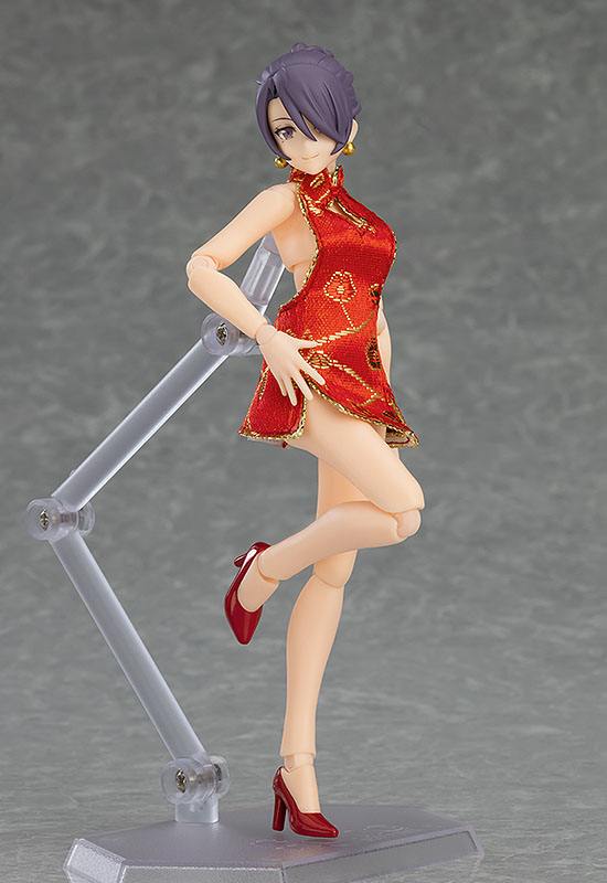 Original Character Figma Actionfigur Female Body (Mika) with Mini Skirt Chinese Dress Outfit - Image 3