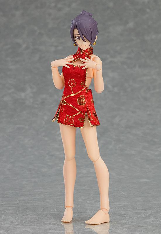 Original Character Figma Actionfigur Female Body (Mika) with Mini Skirt Chinese Dress Outfit - Image 6