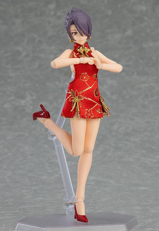 Original Character Figma Actionfigur Female Body (Mika) with Mini Skirt Chinese Dress Outfit - Image 7