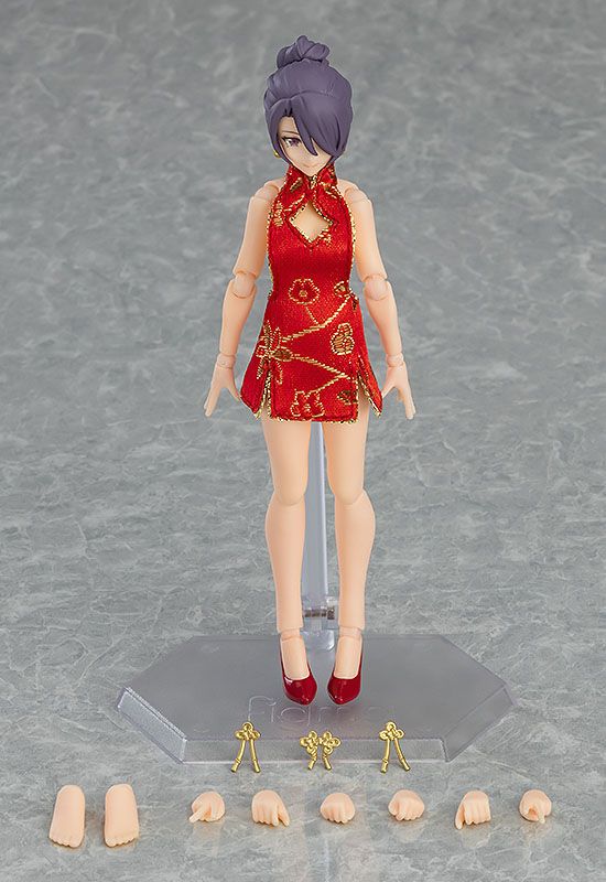 Original Character Figma Actionfigur Female Body (Mika) with Mini Skirt Chinese Dress Outfit - Image 8