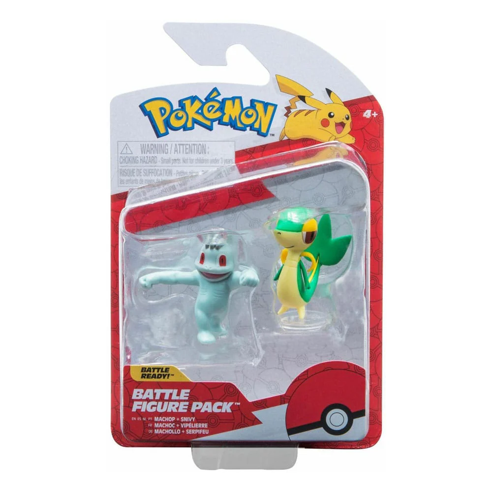 Pokémon Battle Figure Set Figuren 2er-Pack Machollo, Serpifeu - Image 2