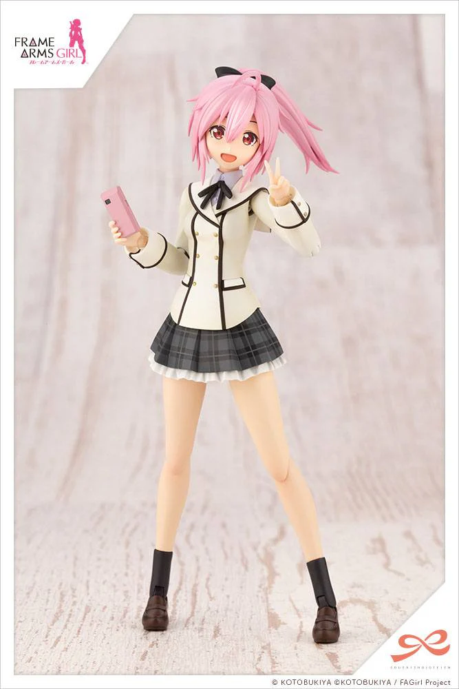 Sousai Shojo Teien Plastic Model Kit Ao Gennai Wakaba Girls' High School Winter Clothes Dreaming Style Monochrome - Image 2
