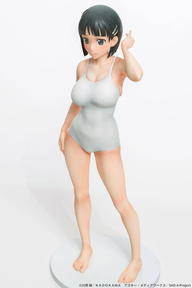Sword Art Online PVC Statue Suguha Kirigaya Leafa White Swimsuit Ver. - Image 9