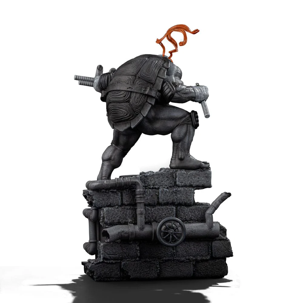Teenage Mutant Ninja Turtles Art Scale Statue Michelangelo Black and White Variant heo exclusive - Image 4